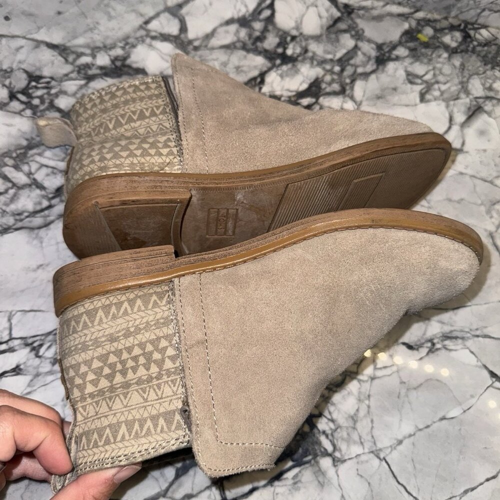 Toms Girls Booties 2Y Tan Neutral - Picture 6 of 7